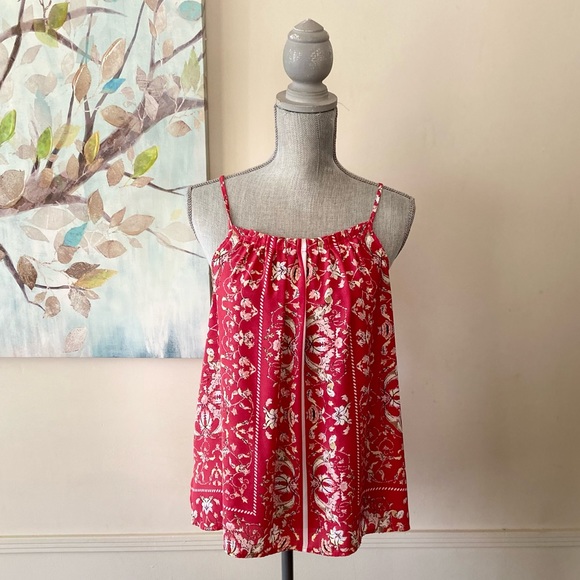 SOHO NEW YORK & COMPANY CORAL FLORAL PRINT SLIP ON SLEEVELESS SIZE MEDIUM🌟EUC🌟 - Picture 10 of 11